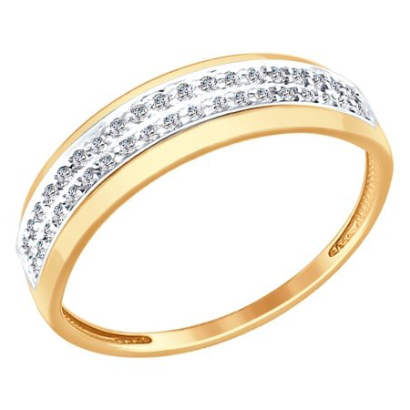 Кольцо, золото, бриллиант, 1011548